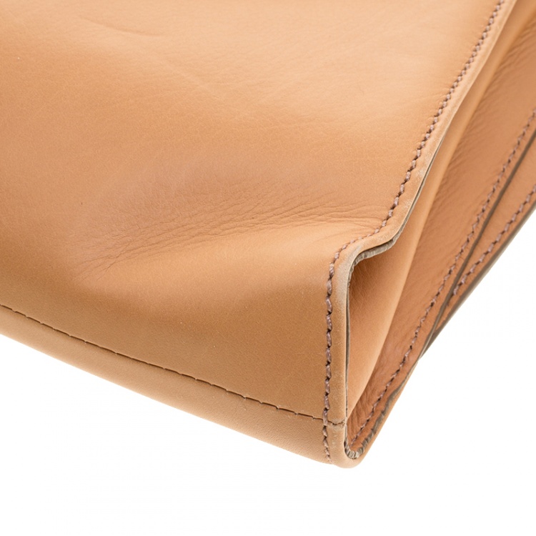 Pre Owned Salvatore Ferragamo Brown Soft Leather Shoulder Bag