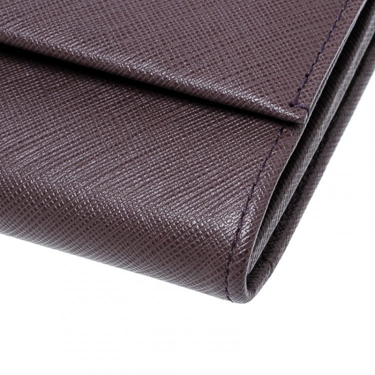 مملوكة مسبقًا Salvatore Ferragamo Dark Brown Leather Continental Wallet