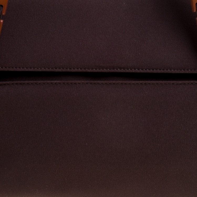 مملوكة مسبقًا Salvatore Ferragamo Dark Brown Canvas Shoulder Bag