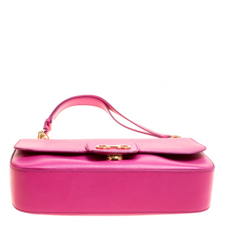 مملوكة مسبقًا Salvatore Ferragamo Hot Pink Leather Bree Shoulder Bag