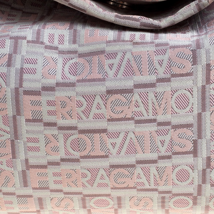 Pre Owned Salvatore Ferragamo Biege Logo Printed Canvas Braided Handle Hobo