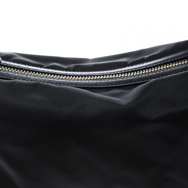 Pre Owned Salvatore Ferragamo Black Nylon Hobo