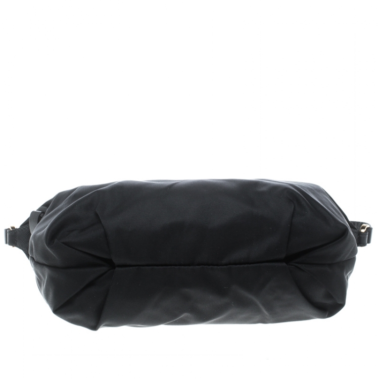 Pre Owned Salvatore Ferragamo Black Nylon Hobo