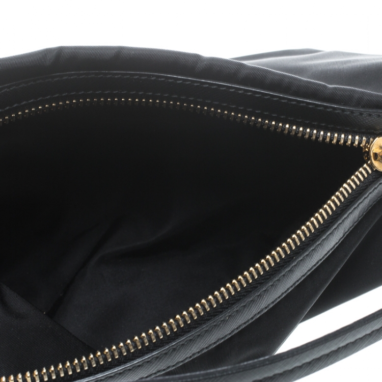 Pre Owned Salvatore Ferragamo Black Nylon Hobo