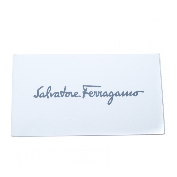 مملوكة مسبقًا Salvatore Ferragamo Black Satin Gancini Clutch 