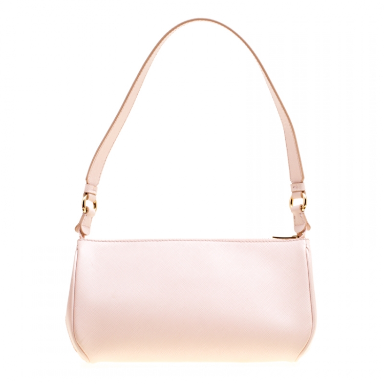 Pre Owned Salvatore Ferragamo Blush Pink Leather Shoulder Bag
