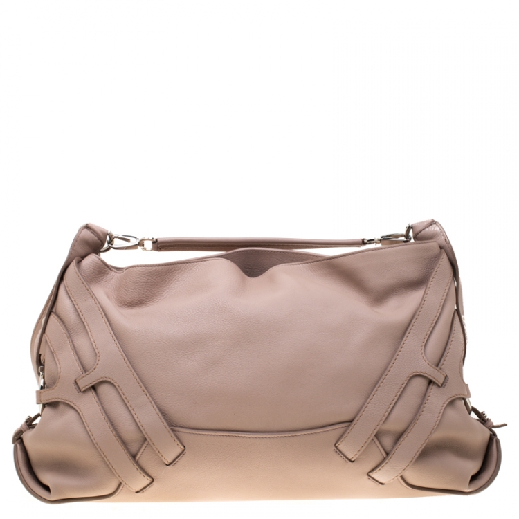 Pre Owned Salvatore Ferragamo Dusty Pink Leather Hobo