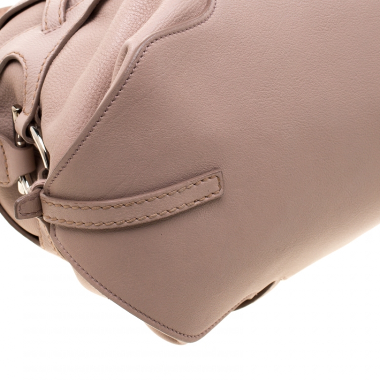 Pre Owned Salvatore Ferragamo Dusty Pink Leather Hobo