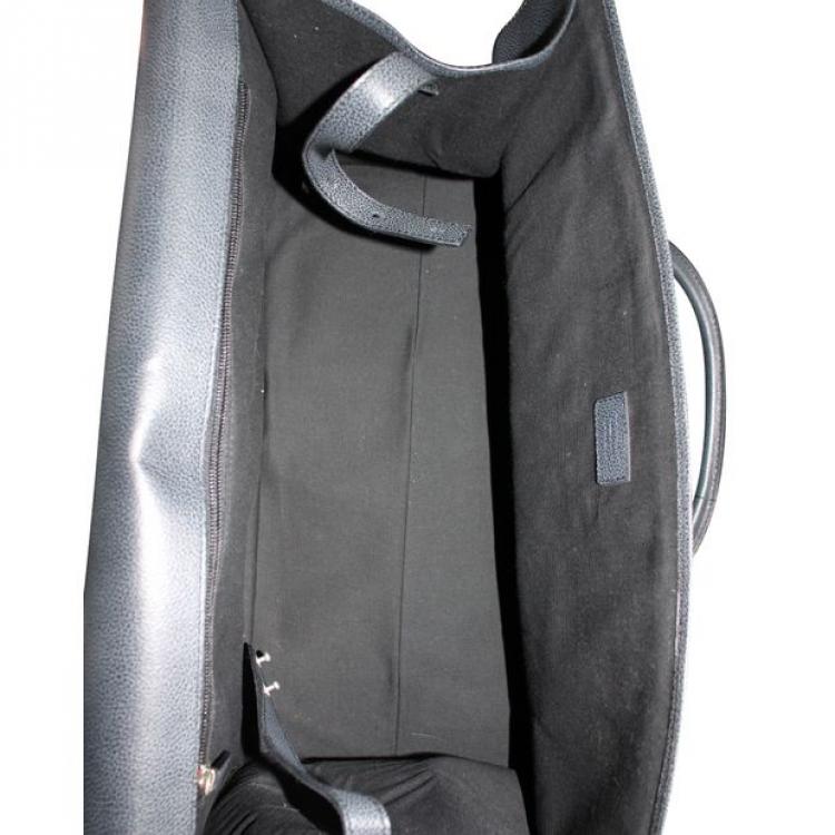 Pre Owned Salvatore Ferragamo Grey Calfskin Leather Nero Horse Bag