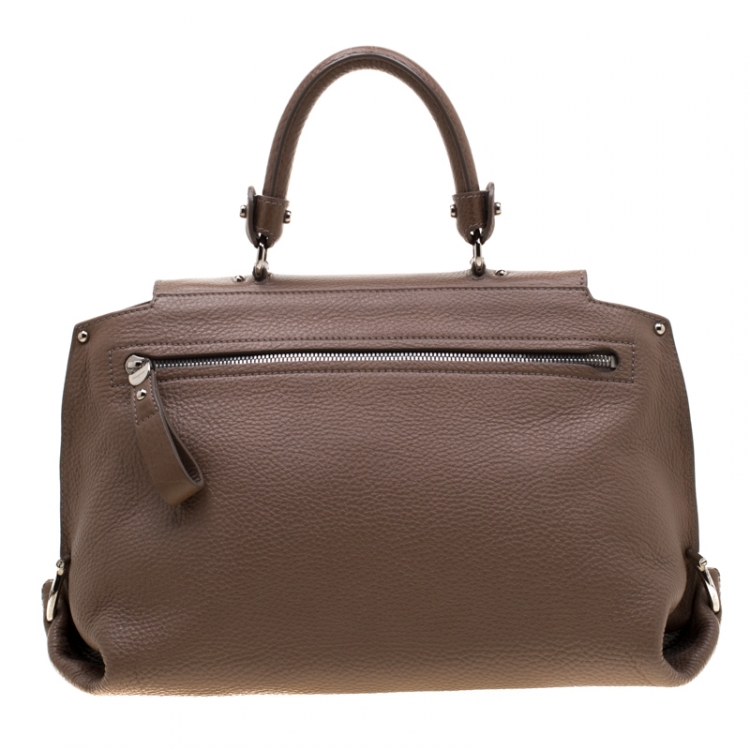 مملوكة مسبقًا Salvatore Ferragamo Beige Leather Medium Sofia Satchel