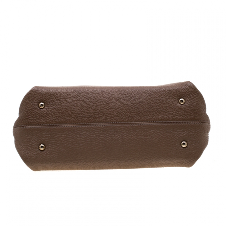 مملوكة مسبقًا Salvatore Ferragamo Beige Leather Medium Sofia Satchel