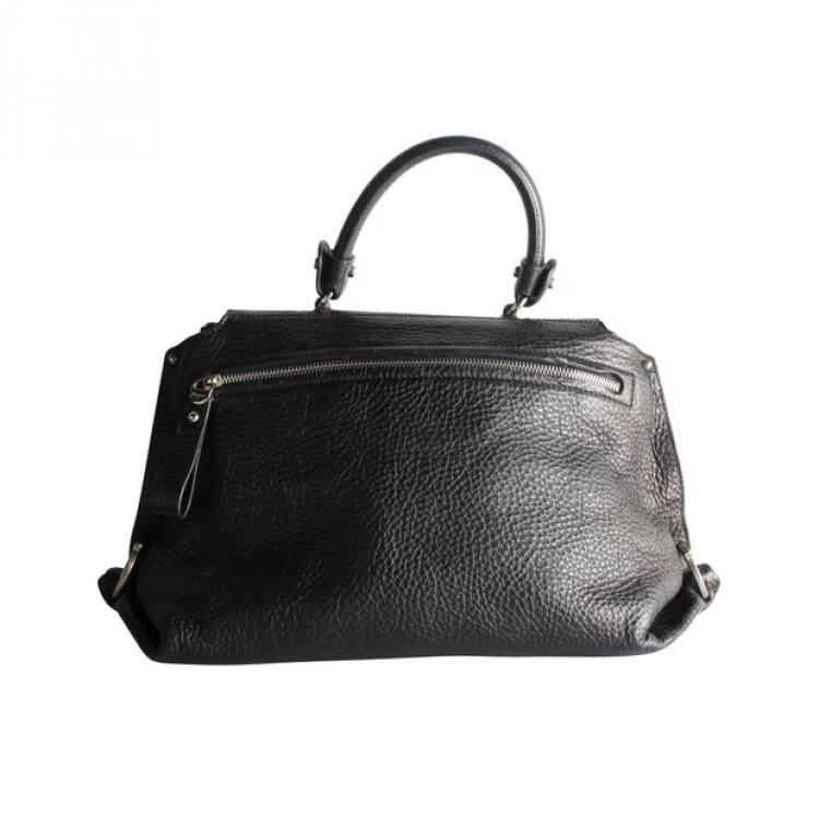 Pre Owned Salvatore Ferragamo Black Leather Satchel