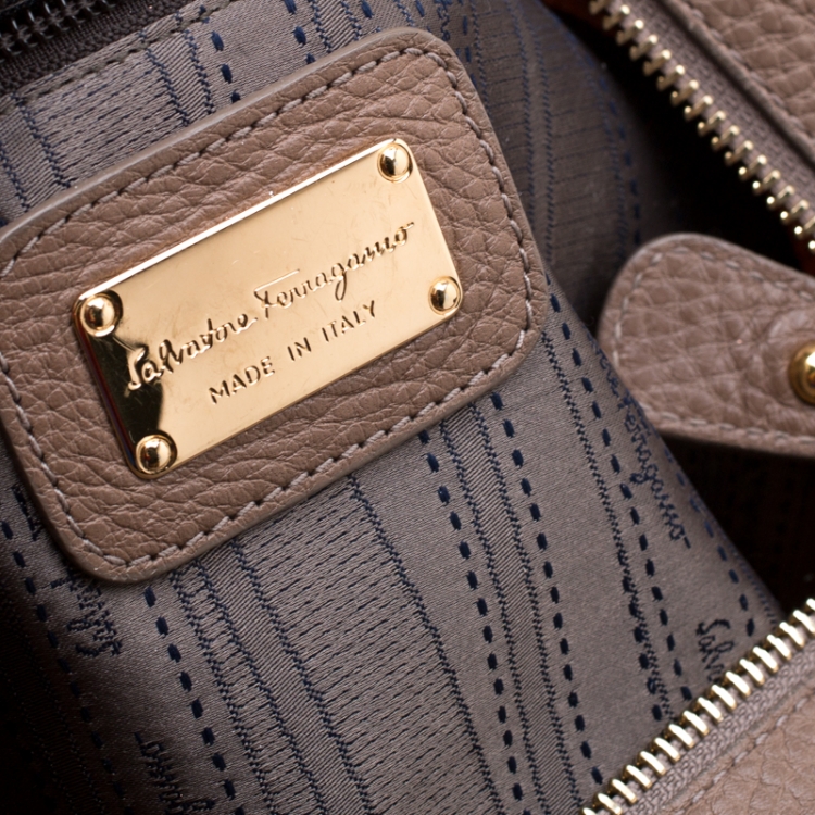 Pre Owned Salvatore Ferragamo Brown Leather Tote