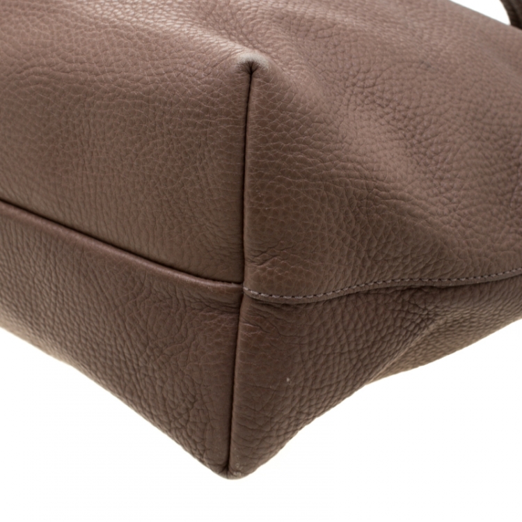 Pre Owned Salvatore Ferragamo Brown Leather Tote
