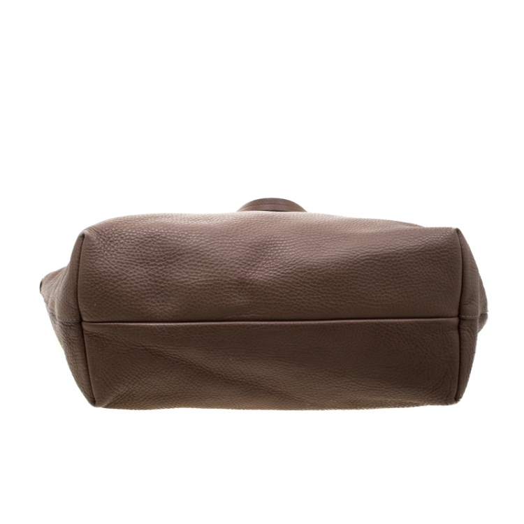 Pre Owned Salvatore Ferragamo Brown Leather Tote
