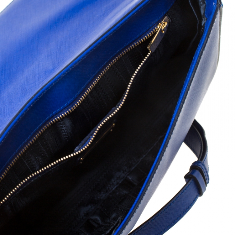 Pre Owned Salvatore Ferragamo Blue Leather Bree Shoulder Bag