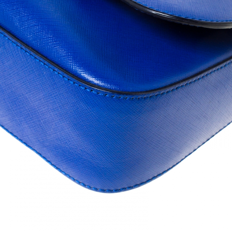 Pre Owned Salvatore Ferragamo Blue Leather Bree Shoulder Bag
