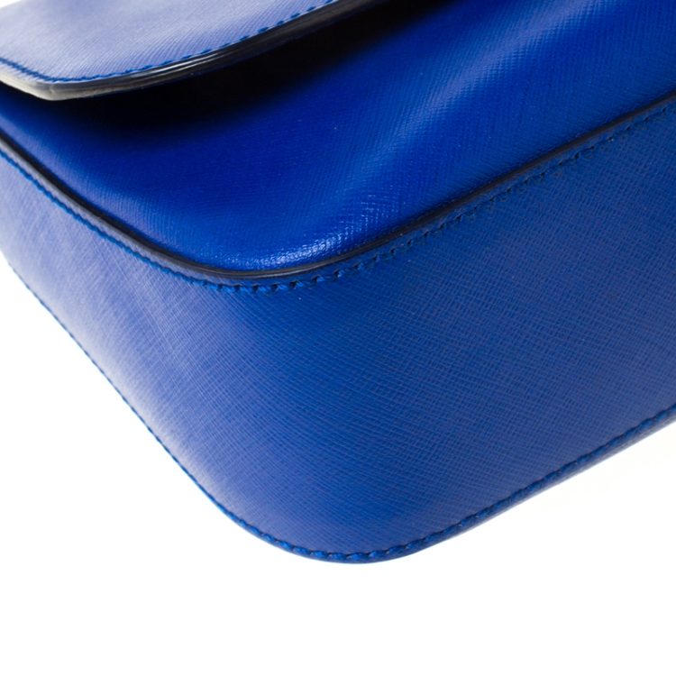 Pre Owned Salvatore Ferragamo Blue Leather Bree Shoulder Bag