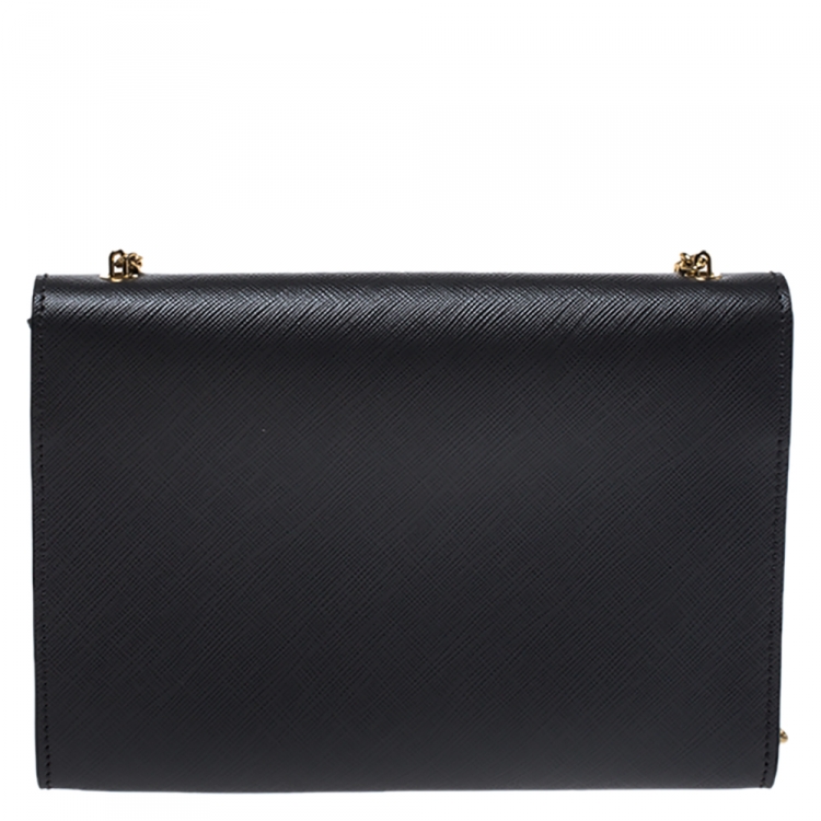 Pre Owned Salvatore Ferragamo Dark Grey Leather Ginny Crossbody Bag
