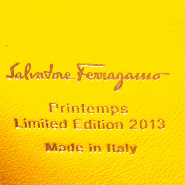 Pre Owned Salvatore Ferragamo Multicolor Snakeskin Effect Leather Limited Edition Zip Around Wallet
