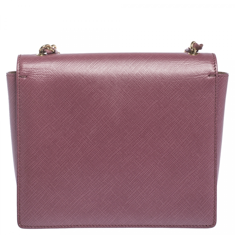 مملوكة مسبقًا Salvatore Ferragamo Old Rose Leather Ginny Shoulder Bag