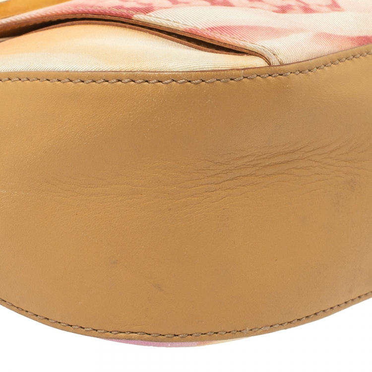 Pre Owned Salvatore Ferragamo Pink Printed Canvas Floral Hobo