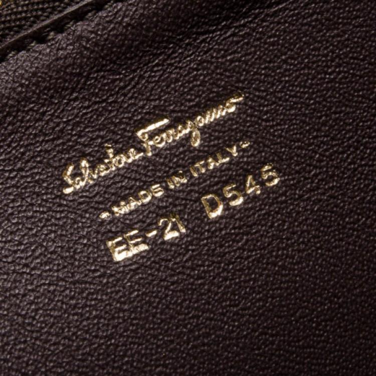 Pre Owned Salvatore Ferragamo Black Malina North South Tote