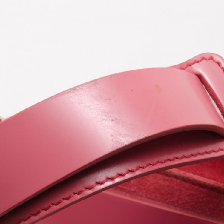 مملوكة مسبقًا Salvatore Ferragamo Fuchsia Suede and Leather Shoulder Bag