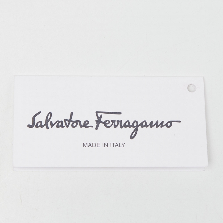 Pre Owned Salvatore Ferragamo Black Leather Pochette Bag