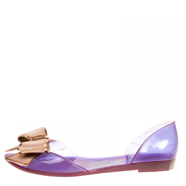 salvatore ferragamo purple shoes