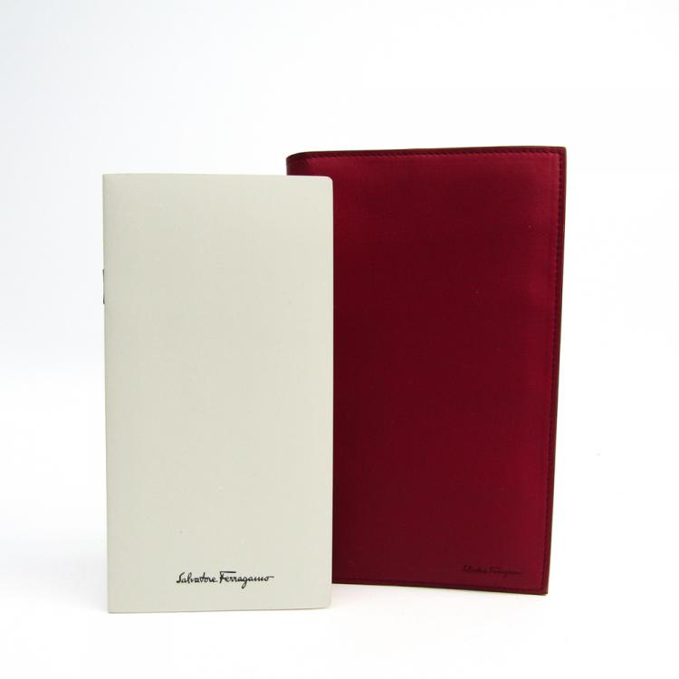 Pre Owned Salvatore Ferragamo Red Leather Planner Cover