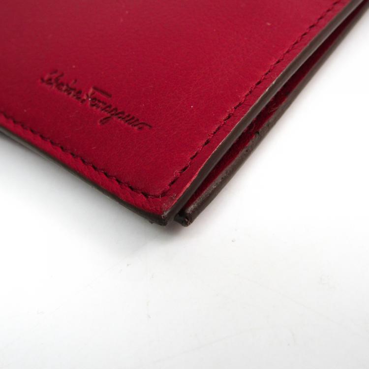 Pre Owned Salvatore Ferragamo Red Leather Planner Cover