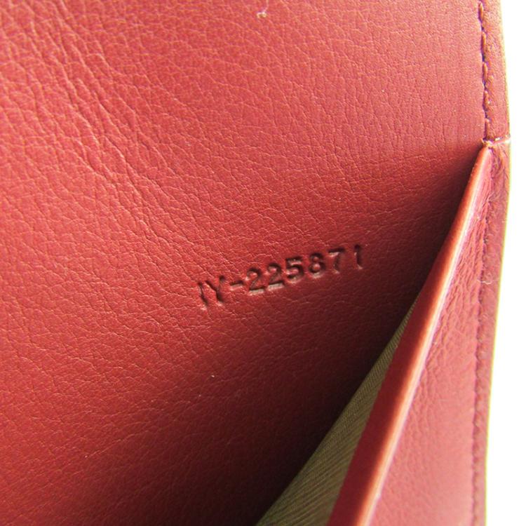 Pre Owned Salvatore Ferragamo Red Leather Planner Cover