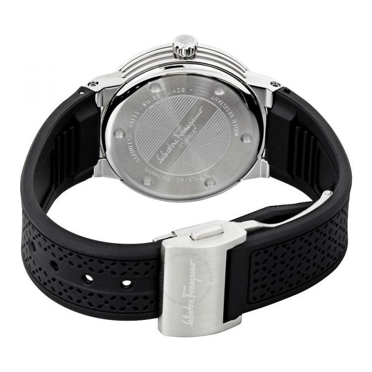 Pre Owned Salvatore Ferragamo Black Stainless Steel F-80 Women's Wristwatch 33MM