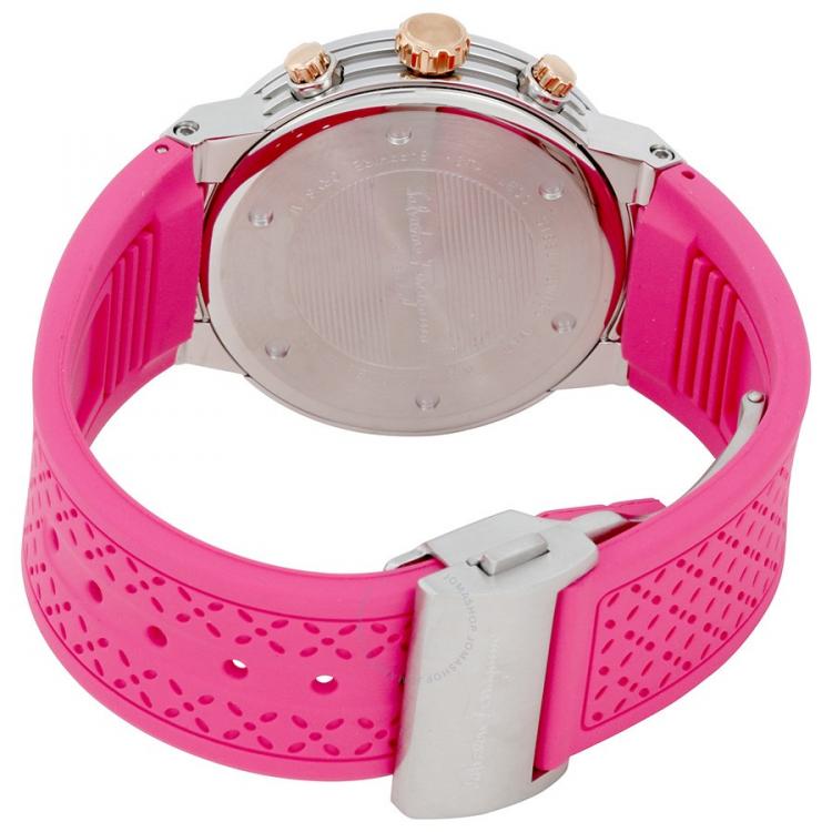 Pre Owned Salvatore Ferragamo Mother of Pearl Stainless Steel F-80 Women's Wristwatch 39MM