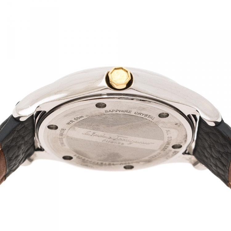 Pre Owned  Salvatore Ferragamo Silver Grey Stainless Steel FFV010016 Women's Wristwatch 33 mm