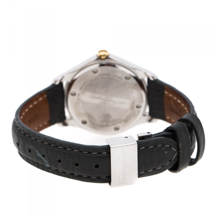 Pre Owned  Salvatore Ferragamo Silver Grey Stainless Steel FFV010016 Women's Wristwatch 33 mm