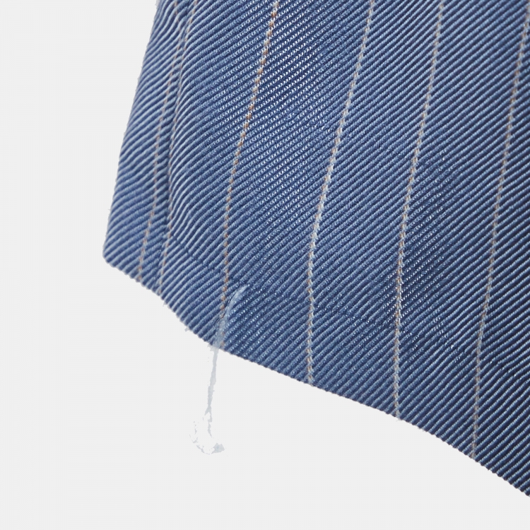 Pre Owned Sandro Blue Pinstripe Blazer and Shorts (XL/L)