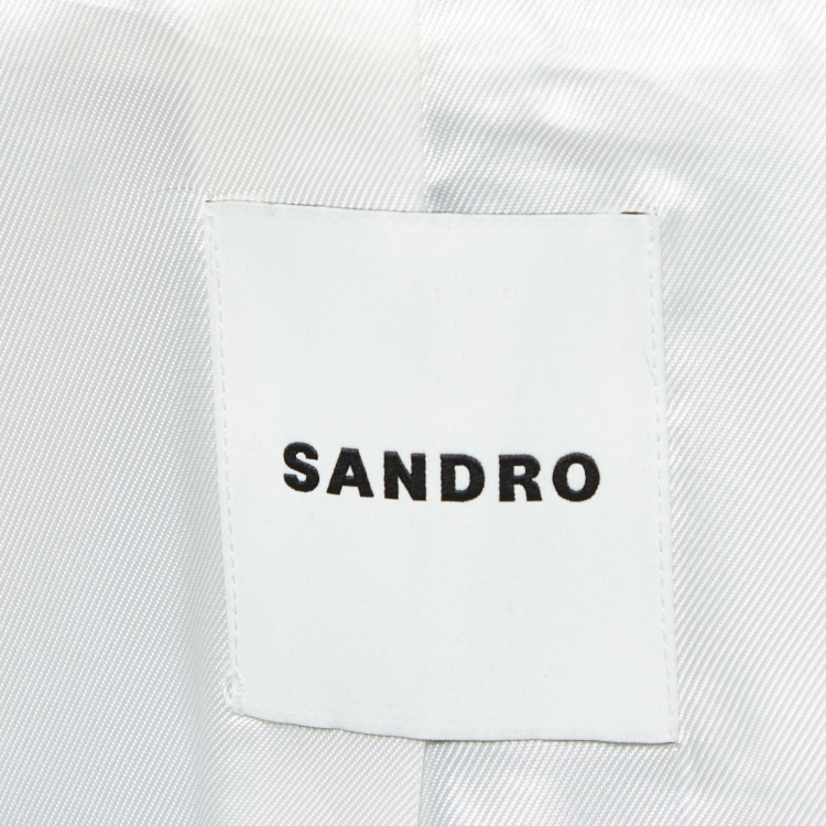 Pre Owned Sandro Blue Pinstripe Blazer and Shorts (XL/L)
