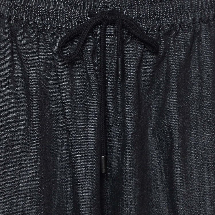 Pre Owned See by Chloe Black Denim Wide Leg Trousers M