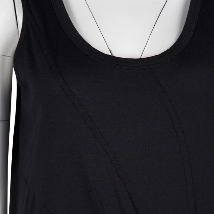 Pre Owned See By Chloe Black Cotton Silk Twist Front Detail Sleeveless Top M