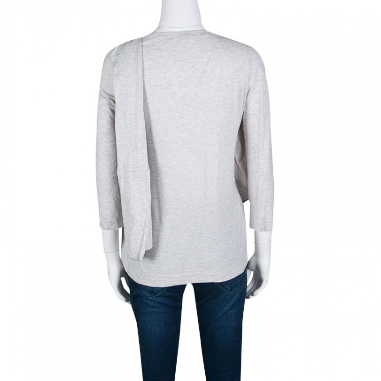 Pre Owned See By Chloe Grey Front Drape Detail Top M