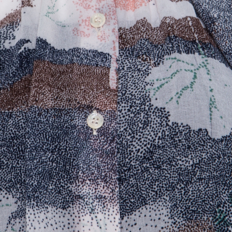 Pre Owned See by Chloe Multicolor Georgette Abstract Print Oversized Blouse M