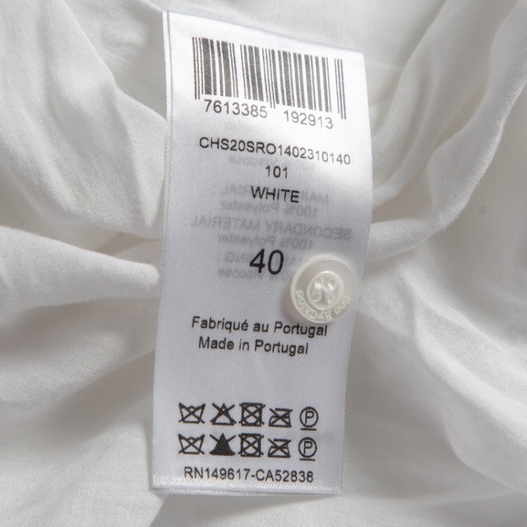 Pre Owned See by Chloe White Pleated Chiffon Ruffled Short Dress M