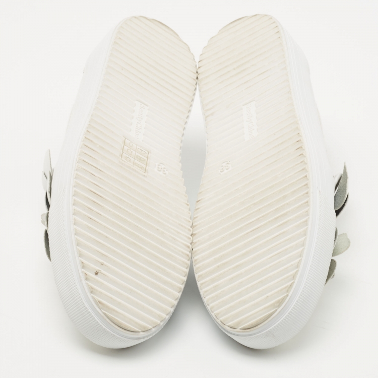 Pre Owned See by Chloe White Leather Low Top Sneakers Size 38