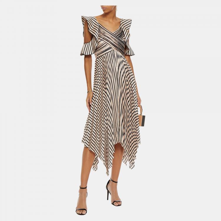 Pre Owned Self Portrait Polyester Midi Dress 10