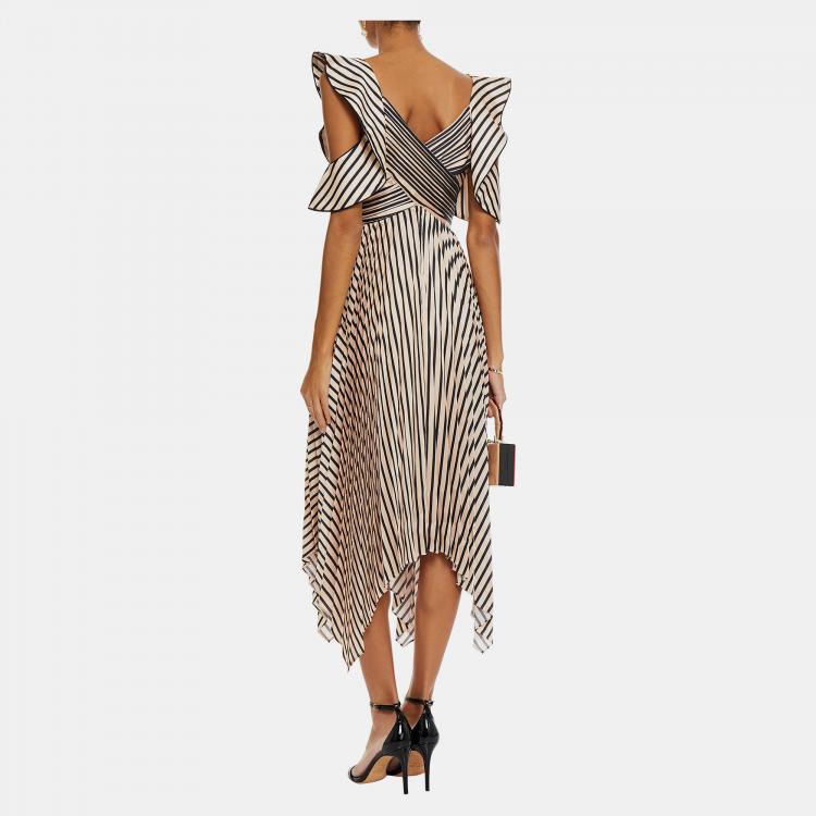 Pre Owned Self Portrait Polyester Midi Dress 10