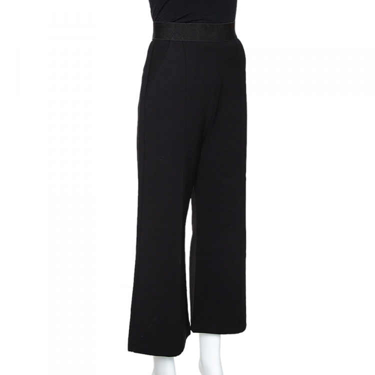 Pre Owned Self Portrait Black Crepe Natasha Wide Leg Culottes S