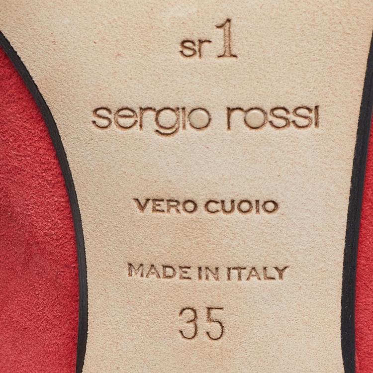 Pre Owned Sergio Rossi Pink Suede SR1 Pointed Toe Pumps Size 35
