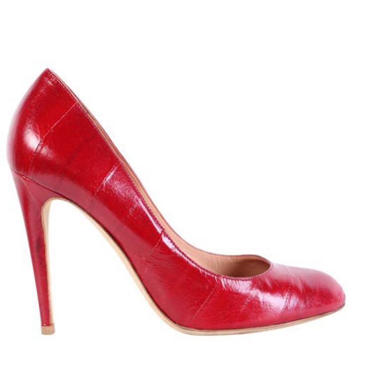 sergio rossi red pumps